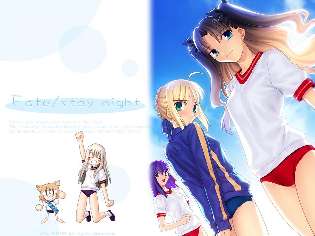 Anime girls blue sky stars free wallpaper - medium preview image
