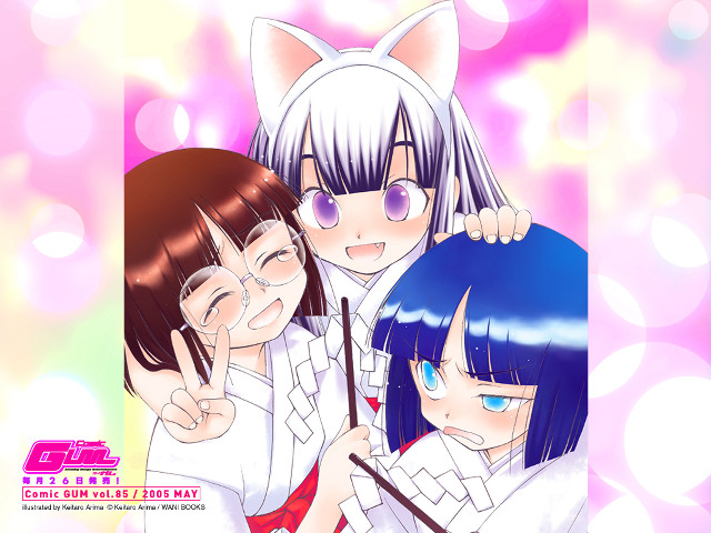 Anime girls anime characters pointing free wallpaper - medium preview image