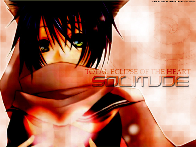 Anime cat scarf english green free wallpaper - medium preview image