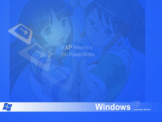 Blue anime characters xp logo free wallpaper - medium preview image
