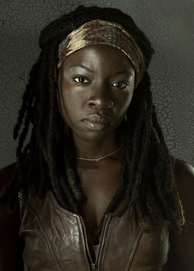 Woman dreadlocks leather jacket pose free wallpaper - medium preview image