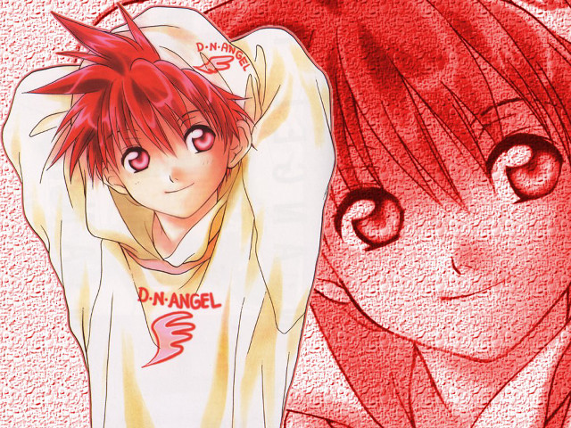Red haired girl guy hoodie free wallpaper - medium preview image