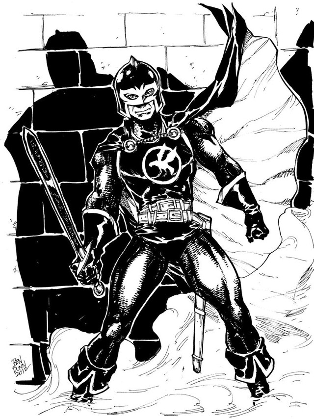 Black white drawing man costume free wallpaper - medium preview image