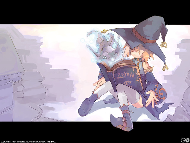 Wizard dragon wolf fantasy illustration free wallpaper - medium preview image