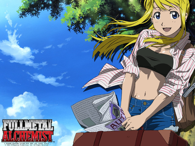 Blonde girl outdoors suitcase tree free wallpaper - medium preview image
