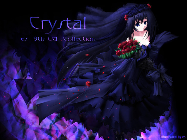 Gothic woman flower veil blueeyes free wallpaper - medium preview image