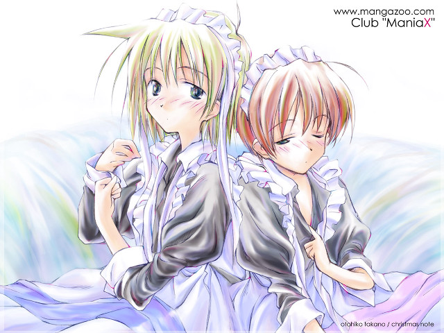 Anime siblings twins maid blonde free wallpaper - medium preview image