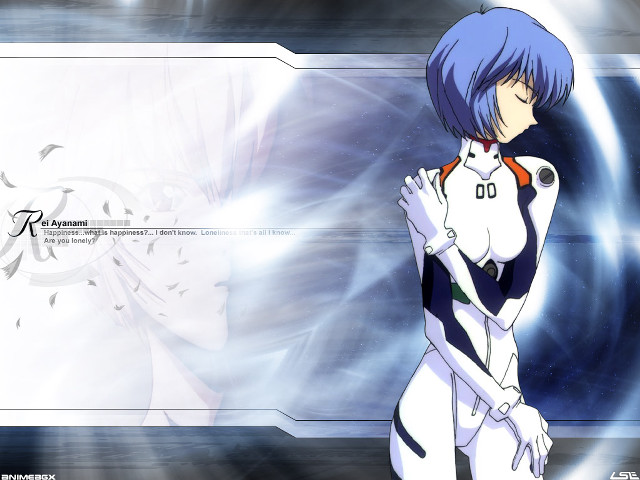 Anime bluehair whitebody bluebackground neo free wallpaper - medium preview image