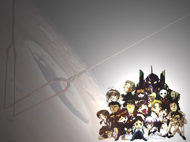 Anime characters wall clock space free wallpaper - medium preview image