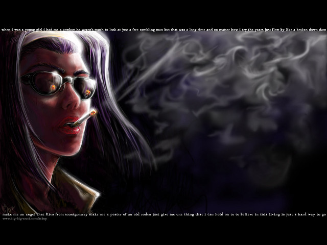 Eldritch woman smoke glasses dark free wallpaper - medium preview image