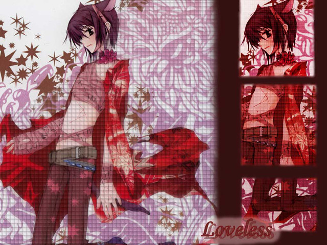 Girl red dress window snowflakes free wallpaper - medium preview image