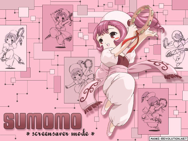 Pink haired girl flying anime free wallpaper - medium preview image