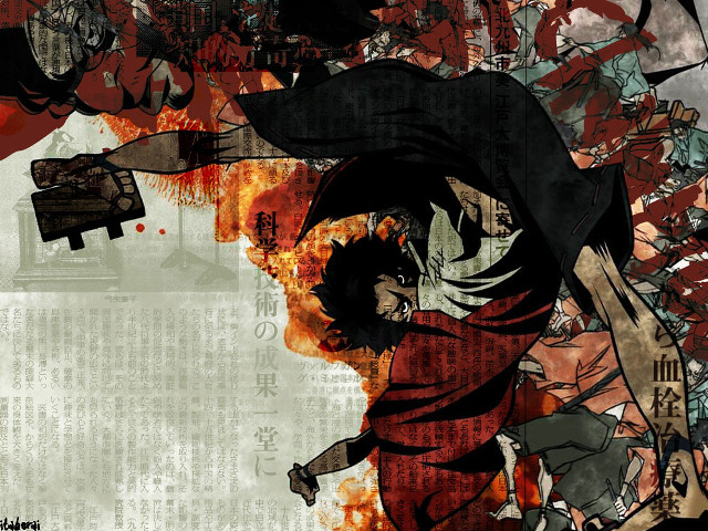 Man sword fire background woman free wallpaper - medium preview image