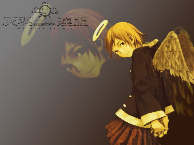 Anime girl angel wings red #2 free wallpaper - medium preview image