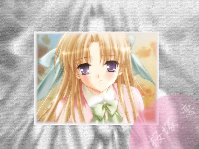 Blonde girl heart remodernism kyoto free wallpaper - medium preview image