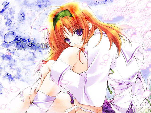 Anime girl red hair white #7 free wallpaper - medium preview image