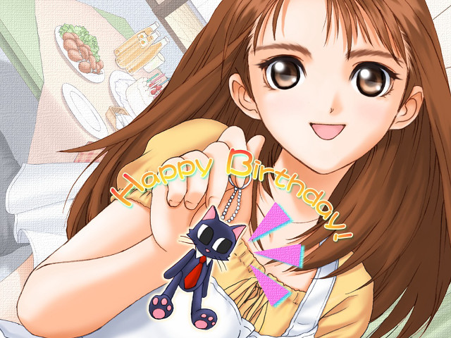 Girl teddy bear happy birthday free wallpaper - medium preview image