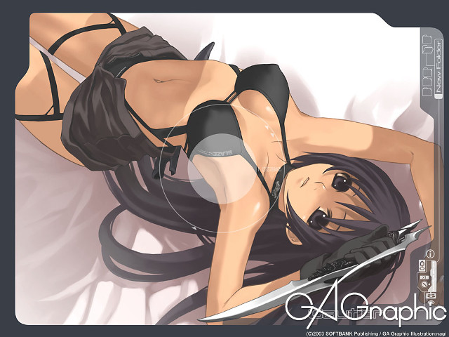 Woman bikini bed knife yandere free wallpaper - medium preview image