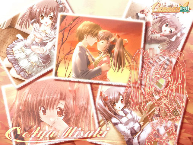 Anime couple trees leaves red free wallpaper - medium preview image