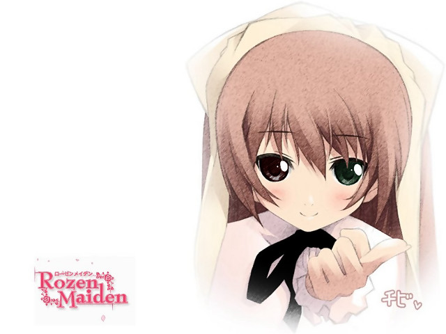 Girl black tie pointing smile free wallpaper - medium preview image