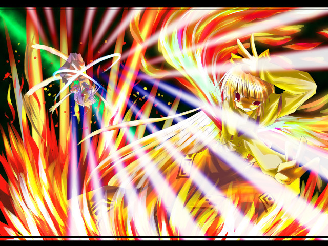 Fire wings anime battle ghosts free wallpaper - medium preview image