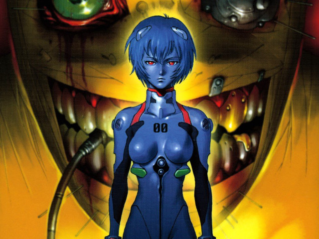 Creepy bluehair neoexpressionism cyberpunk robotic free wallpaper - medium preview image