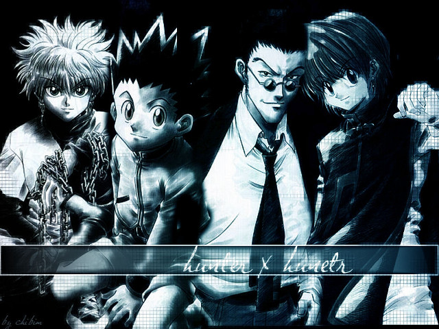 Anime group blackwhite blue lesnabis free wallpaper - medium preview image