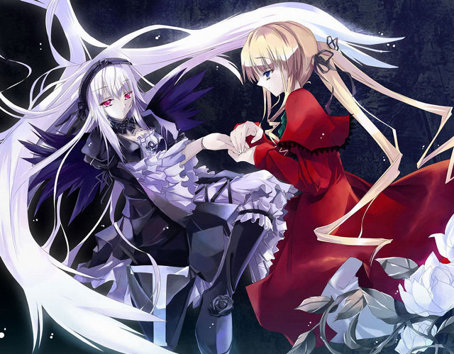 Anime gothic flowers sword blonde free wallpaper - medium preview image