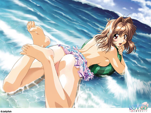 Woman wave surfboard bikini ocean free wallpaper - medium preview image