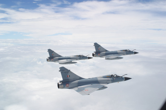 Fighter jets flying sky clouds free wallpaper - medium preview image