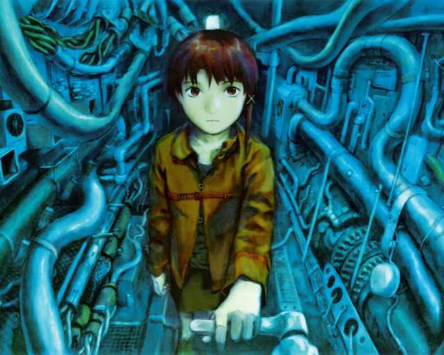 Girl machine room pipes wires free wallpaper for desktop - medium preview image