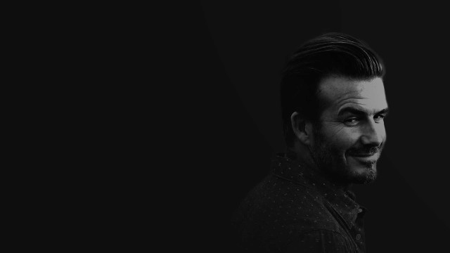 Bearded man smiling black white free wallpaper - medium preview image
