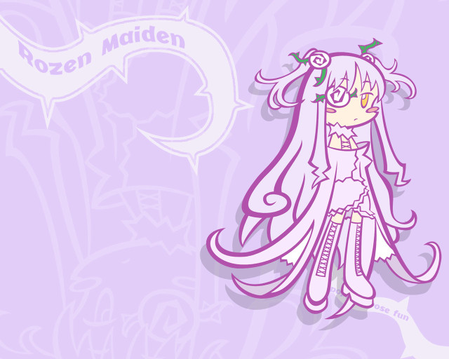 Longhair ribbon anime purple portrait free wallpaper - medium preview image