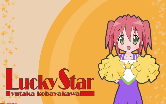 Pink haired cheerleader holding star free wallpaper - medium preview image
