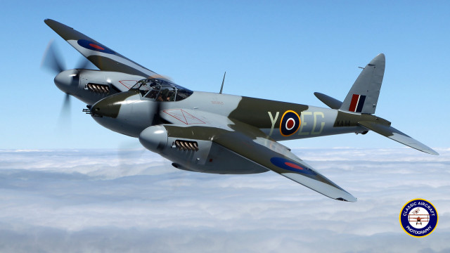 Small airplane flying sky above free wallpaper - medium preview image