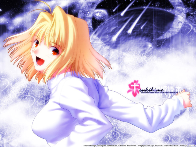 Blonde girl clouds aurora star free wallpaper - medium preview image