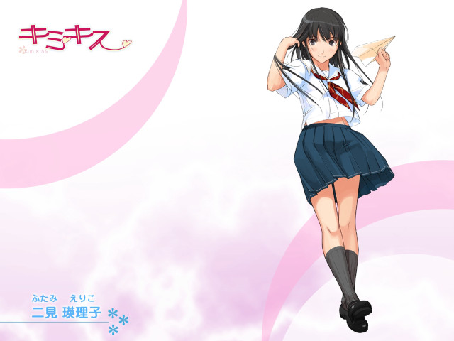 Girl skirt shirt tie pink free wallpaper - medium preview image