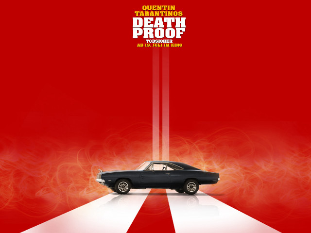Car parked red white striped free wallpaper - medium preview image
