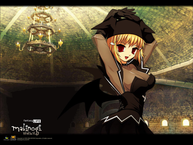 Black dress chandelier gothic portrait free wallpaper - medium preview image
