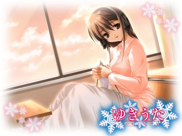 Ayako rokkaku snowflakes window sill free wallpaper - medium preview image