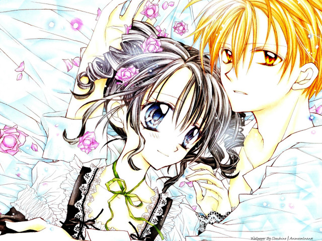 Anime couple blonde blueeyes manga free wallpaper - medium preview image