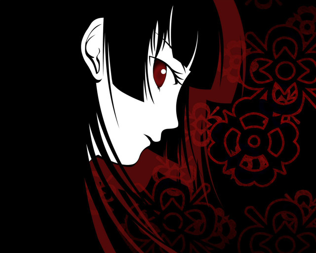 Red eyes gothic anime portrait free wallpaper - medium preview image