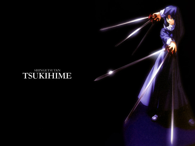 Anime scythe blue background portrait free wallpaper - medium preview image