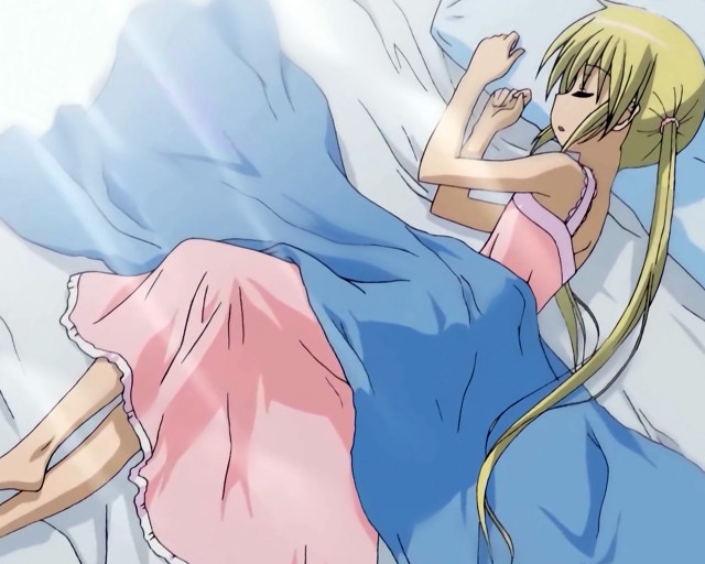Chizuko yoshida blonde sleeping bed free wallpaper - medium preview image
