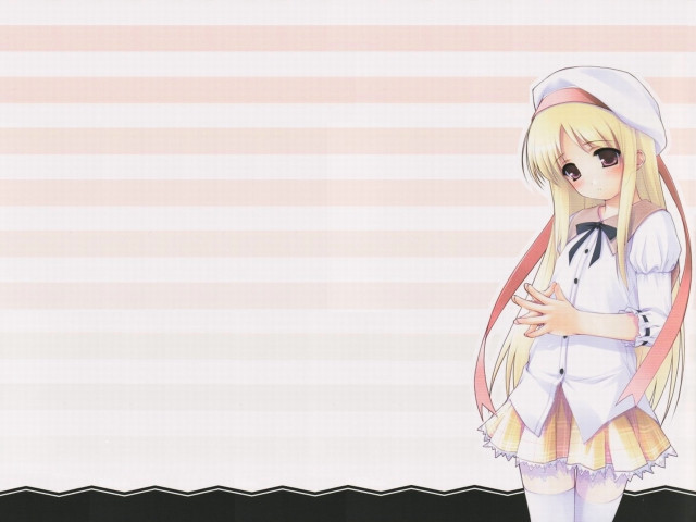 Blonde girl sailor outfit striped free wallpaper - medium preview image
