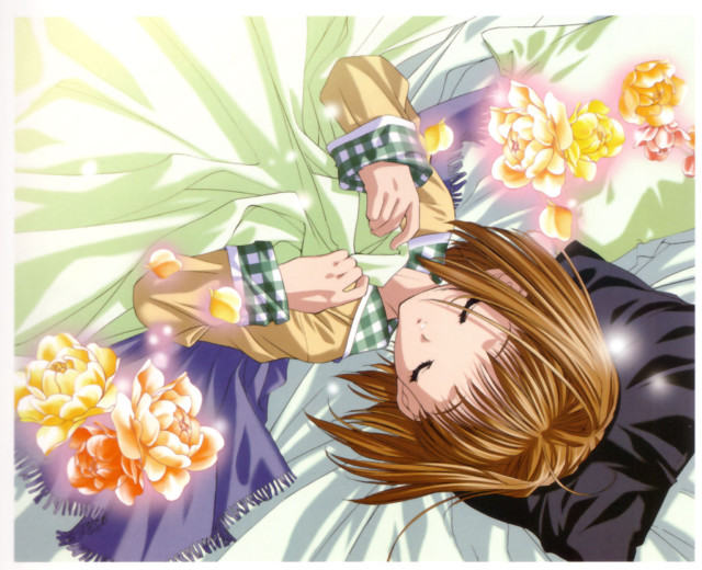 Girl holding flower blowing wind free wallpaper - medium preview image