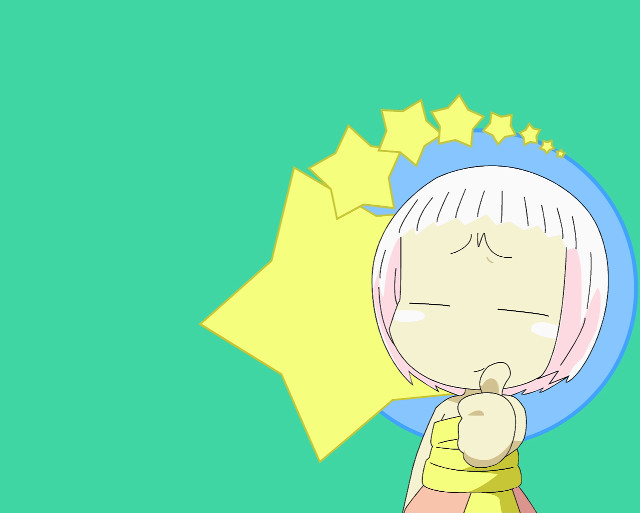 Cartoon star head pointing finger free wallpaper - medium preview image