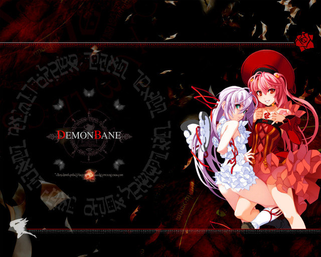 Anime gothic redhat pinkhair greeneyes free wallpaper - medium preview image