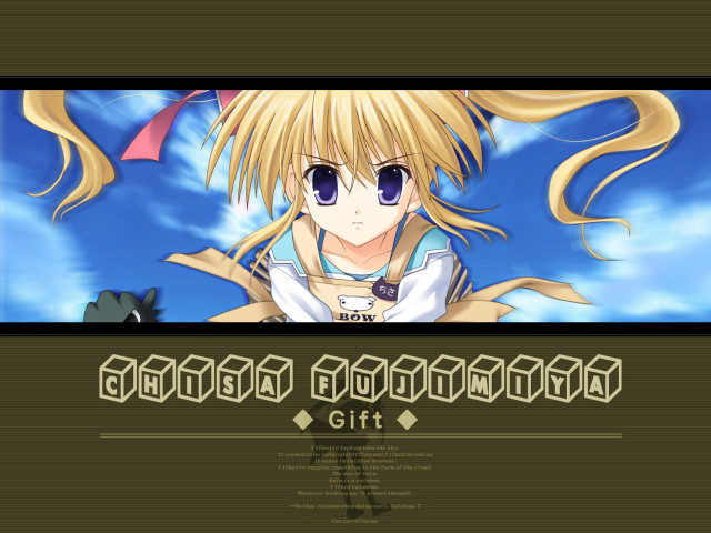 Anime blonde blueeyes clouds goodgod free wallpaper - medium preview image