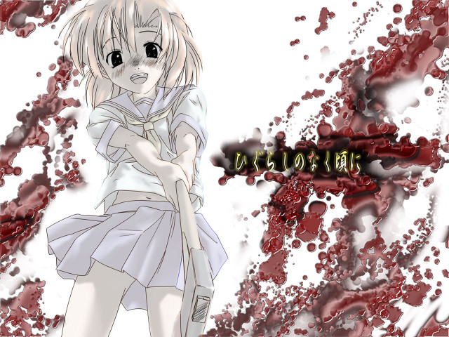 Blood splattered girl manga yandere free wallpaper - medium preview image